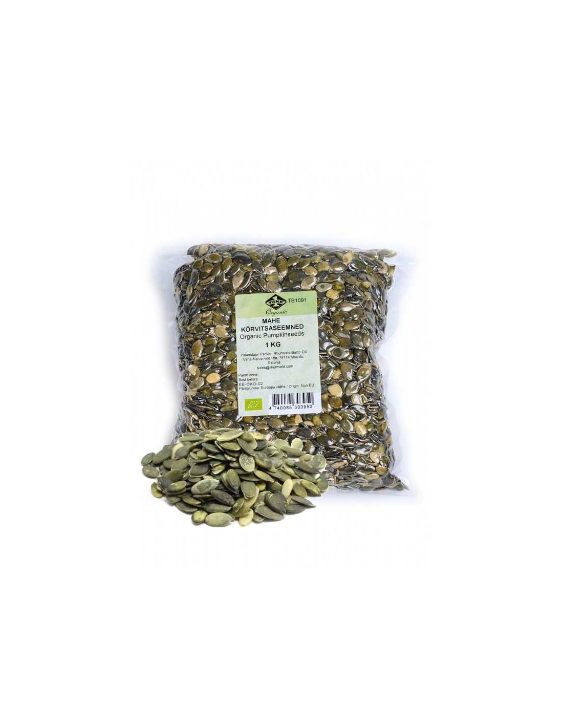 Mahe kõrvitsaseemned 1kg Mahe kõrvitsaseemned 1kg
