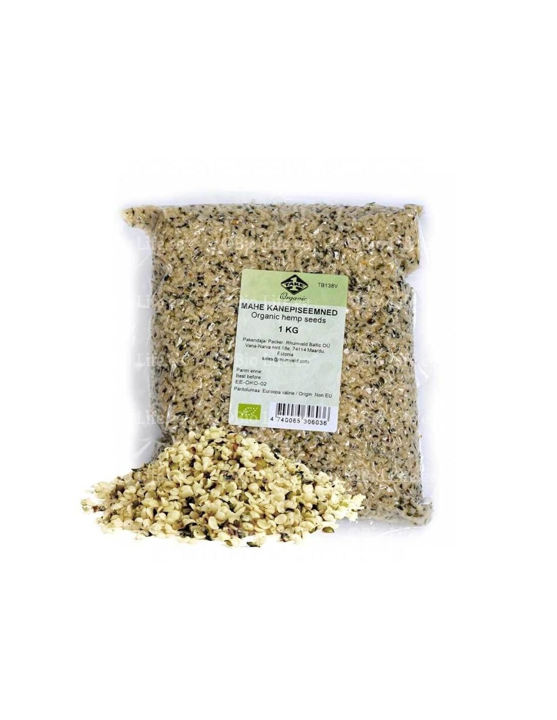 Mahe kanepiseemned, kooritud 1kg Mahe kanepiseemned, kooritud 1kg