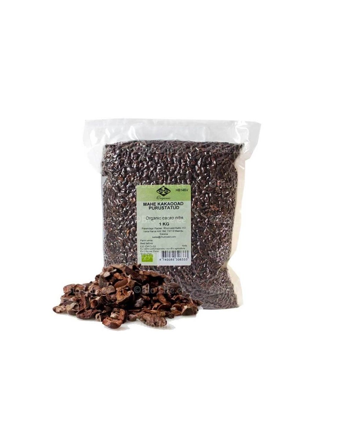 Mahe kakaooad, purustatud1kg Mahe kakaooad, purustatud1kg