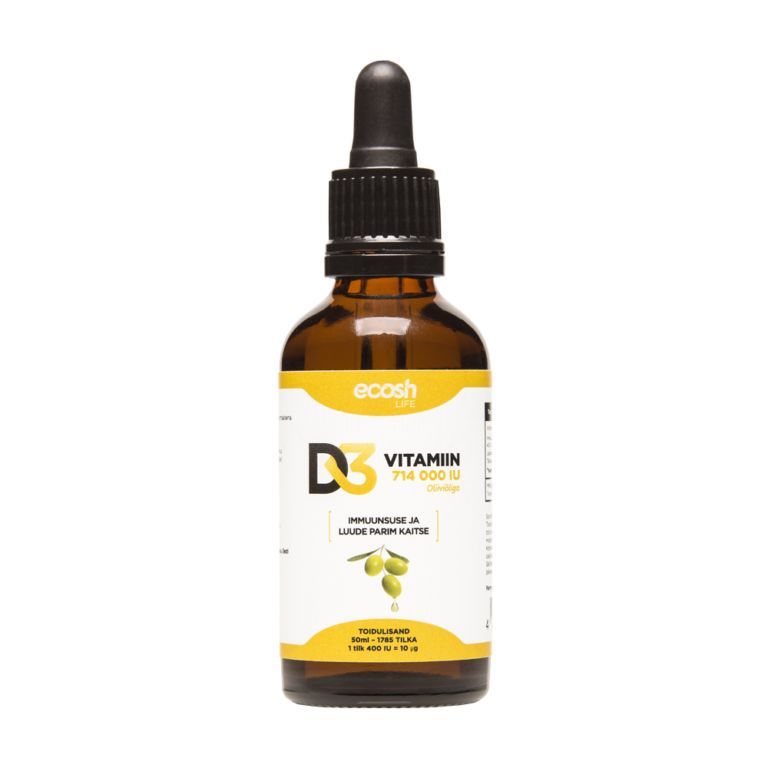 Vitamiin D3, 714000IU, PERELE, oliiviõliga, 50ml