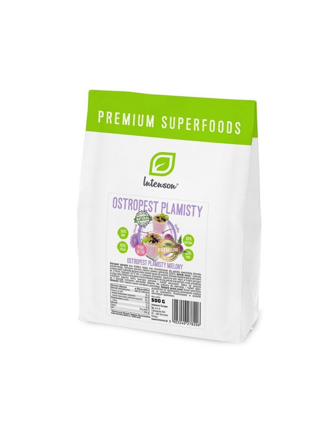 Jahvatatud piima ohakas 500g Jahvatatud piima ohakas 500g