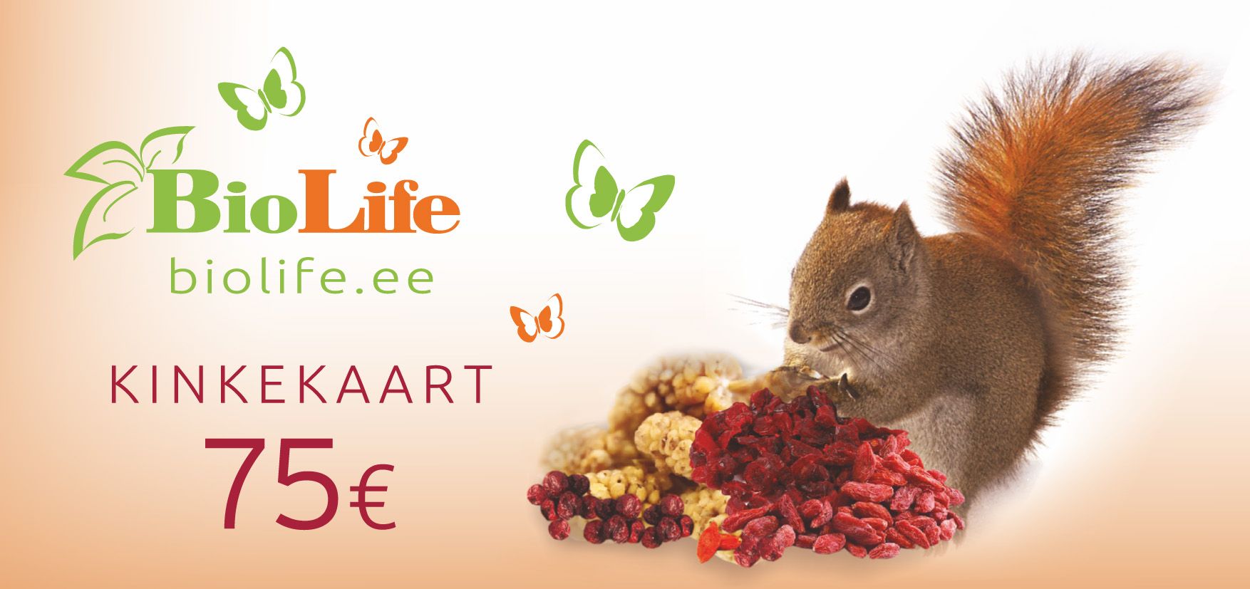 Kinkekaart 75.-
                         