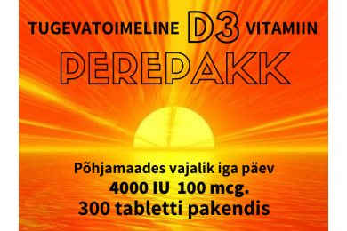D3 vitamiin (4000 IU)  300 kps
                         